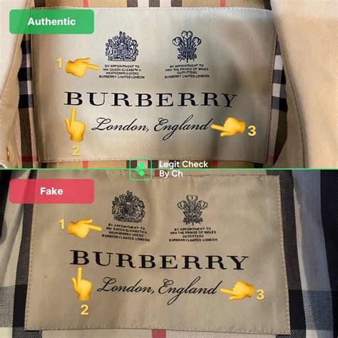 vintage burberry tag real vs fake|burberry tags of authenticity.